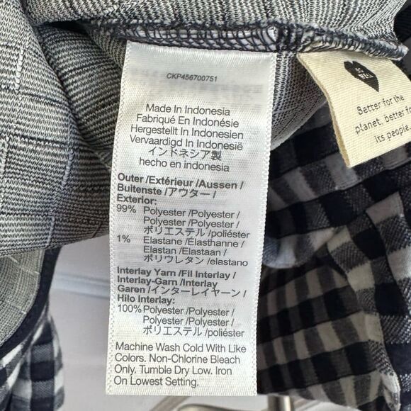 NWT Madewell (Re)sourced Gingham Quilted Tie Jacket in Classic Indigo - Picture 8 of 9